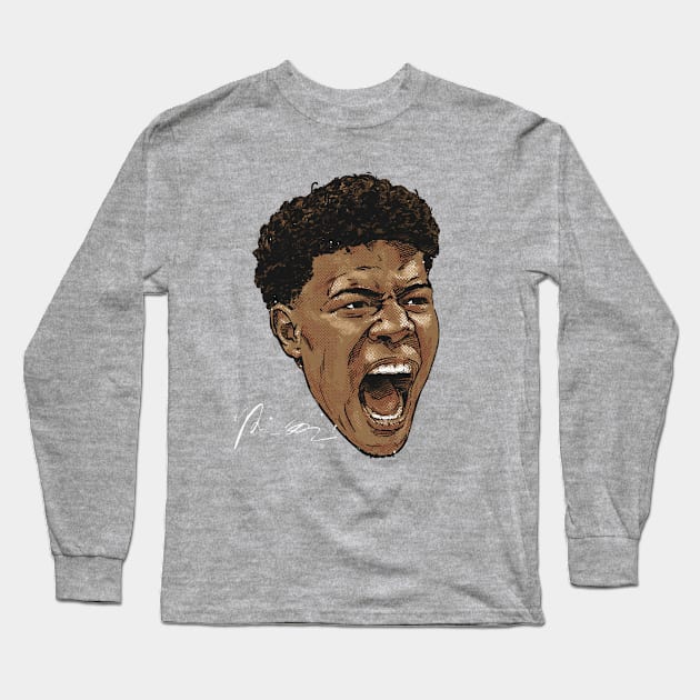 Rui Hachimura Los Angeles L Scream Long Sleeve T-Shirt by danlintonpro